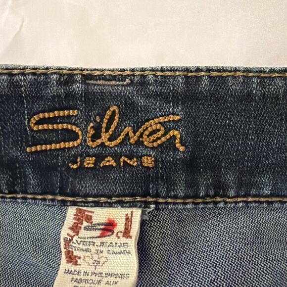 Silver Jeans Co Women 28 x 26 Suki Mid Rise Skinny Jeans Dark Wash Stretch Denim - Picture 2 of 11